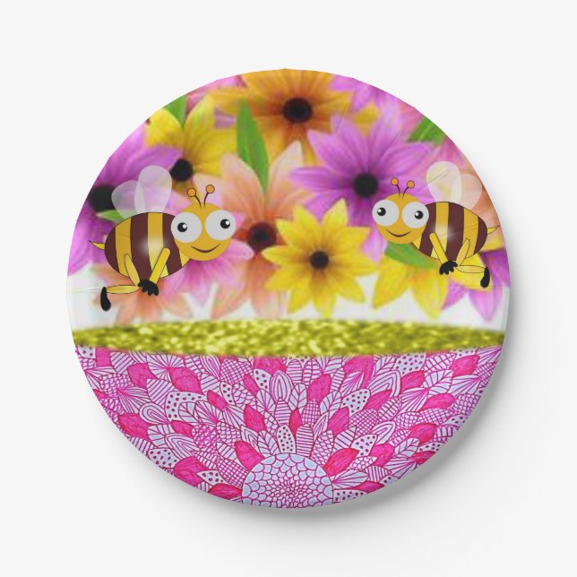 Assiettes En Carton Plaques en papier Fête des mères (Devant)