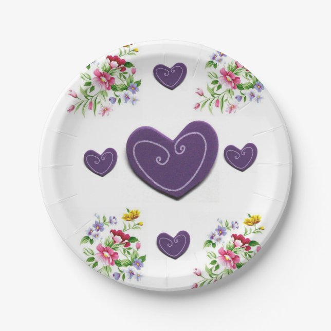 Assiettes En Carton Plaques en papier Fête des mères (Devant)