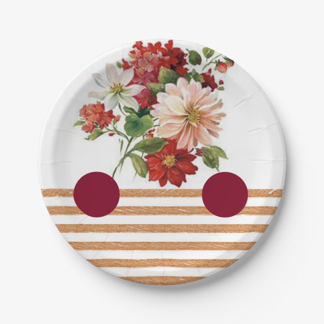 Assiettes En Carton Plaques en papier Fête des mères (Devant)