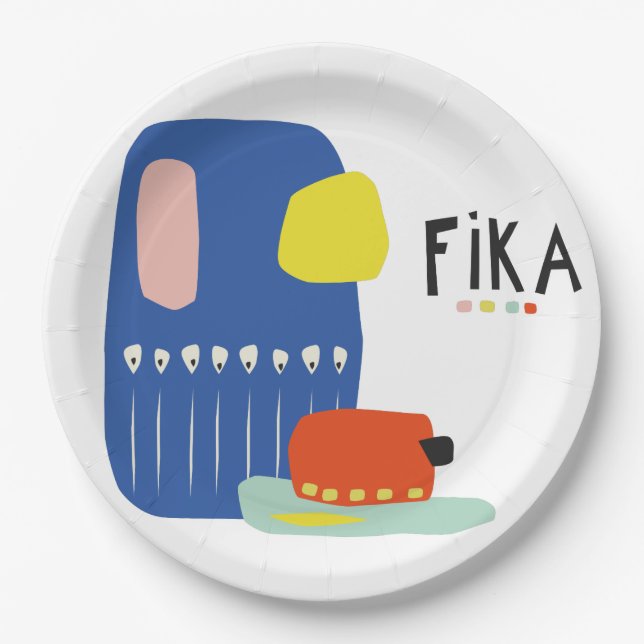 Assiettes En Carton Plaques en papier Fika Déco (Devant)