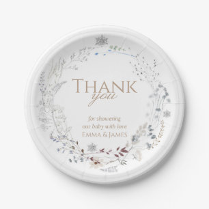 Assiettes En Carton Plaques en papier Fleur sauvage et cerfs de bois