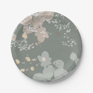 Assiettes En Carton Plaques en papier floral de Bohême pour Baby showe