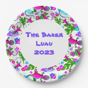 Assiettes En Carton Plaques en papier Geckos Tropical customisées