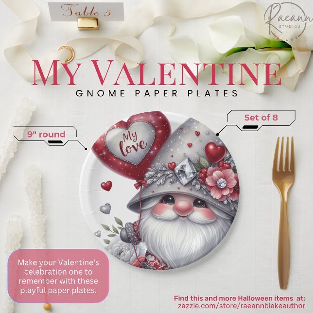 Assiettes En Carton Plaques en papier glomé de la Saint-Valentin (Créateur téléchargé)