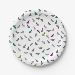Assiettes En Carton Plaques en papier Howling Wolves