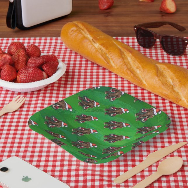 Assiettes En Carton Plaques en papier Mastodon de vacances mignonnes (Pique-nique)