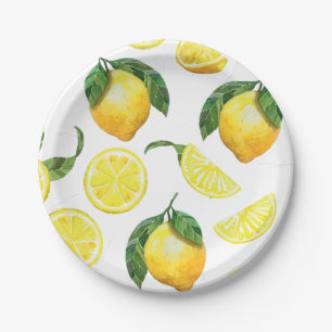 Assiettes En Carton Plaques en papier Motif citron mignonne