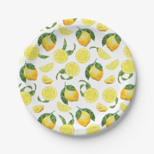 Assiettes En Carton Plaques en papier Motif citron mignonne