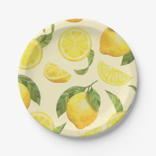 Assiettes En Carton Plaques en papier Motif citron mignonne