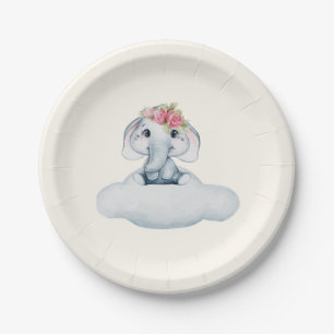 Assiettes En Carton Plaques en papier petit éléphant doux