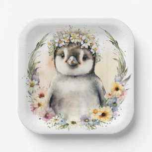 Assiettes En Carton Plaques en papier pingouin, Plaques d'anniversaire
