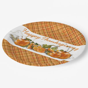 Assiettes En Carton Plaques en papier plaqué orange bon thanksgiving
