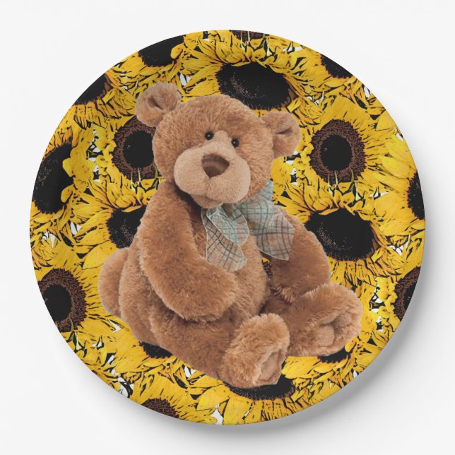 Assiettes En Carton Plaques en papier Teddy Teddy (Devant)