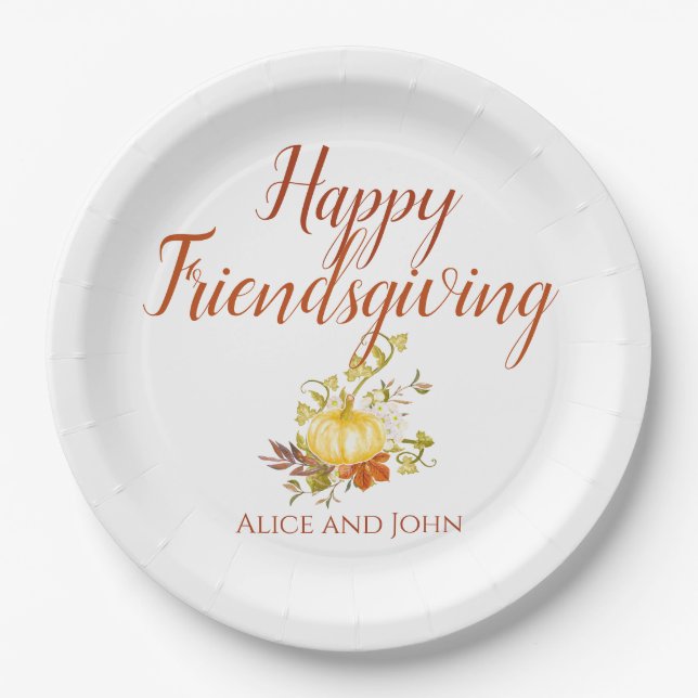 Assiettes En Carton Plaques en papier Thanksgiving (Devant)