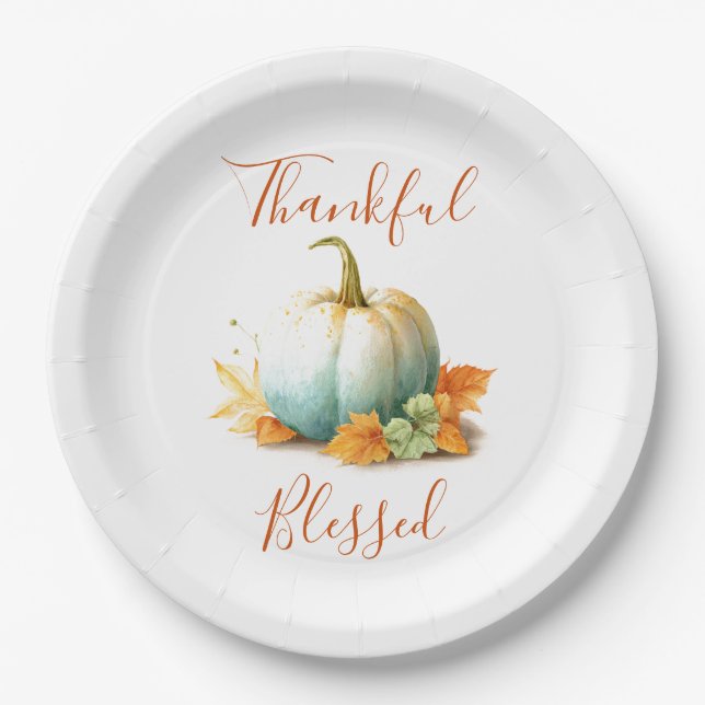 Assiettes En Carton Plaques en papier Thanksgiving (Devant)