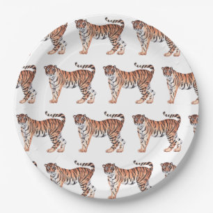 Assiettes En Carton Plaques en papier tigre