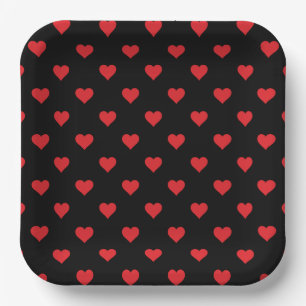 Assiettes En Carton Plaques en papier Valentine Hearts
