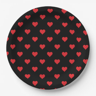 Assiettes En Carton Plaques en papier Valentine Hearts