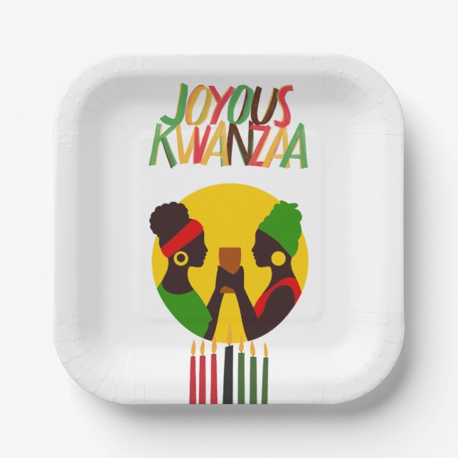 Assiettes En Carton Plaques et tôles en papier Kwanzaa (Recto)