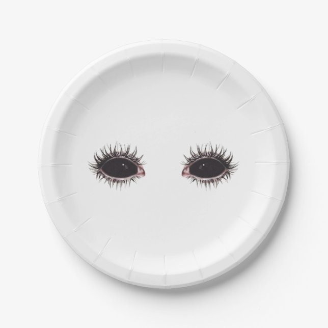 Assiettes En Carton Plaques Halloween Eyes (Devant)