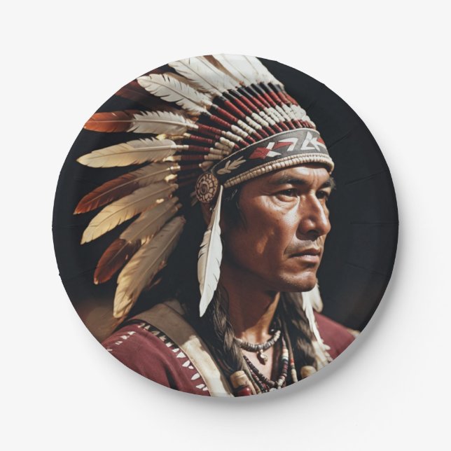 Assiettes En Carton Plaques indiennes (Devant)