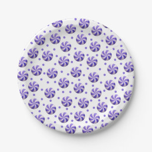 Assiettes En Carton Plaques Papier à bonbons à menthe violette