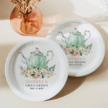 Assiettes En Carton Plaques papier à Fête des mariées à thé<br><div class="desc">Célébrez avec ces belles plaques en papier! Modifiez facilement le nom et l'événement ! Découvrez toute la collection Tea Party de Fête des mariées pour plus d'articles correspondants !</div>