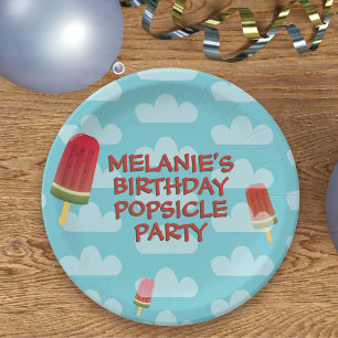 Assiettes En Carton Plaques Papier Anniversaire de enfant Cute Popsicl