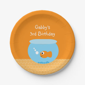 Assiettes En Carton Plaques papier Anniversaire de enfant Orange Goldf