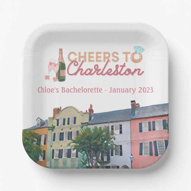 Assiettes En Carton Plaques papier Bach Party "Cheval to Charleston" (Recto)