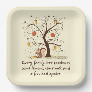 Assiettes En Carton Plaques papier Carré Humour famille