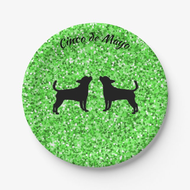 Assiettes En Carton Plaques papier Cinco de Mayo Chihuahua (Devant)