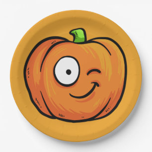 Assiettes En Carton Plaques papier Citrouilles Halloween 6