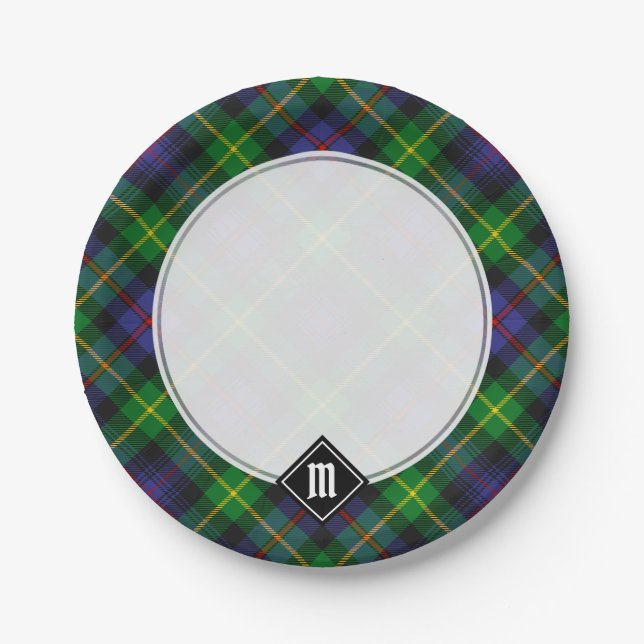Assiettes En Carton Plaques Papier Clan Farquharson Tartan (Devant)