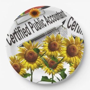Assiettes En Carton Plaques papier comptables tournesol