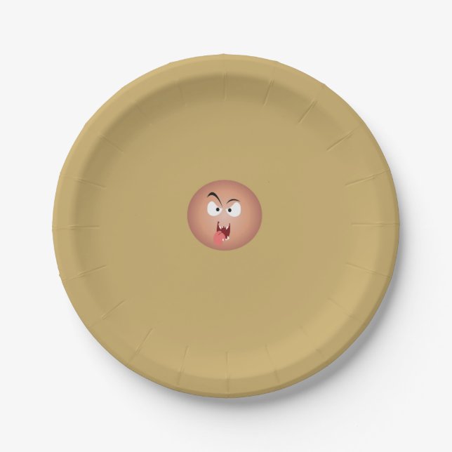 Assiettes En Carton Plaques Papier Crazy Face (Devant)
