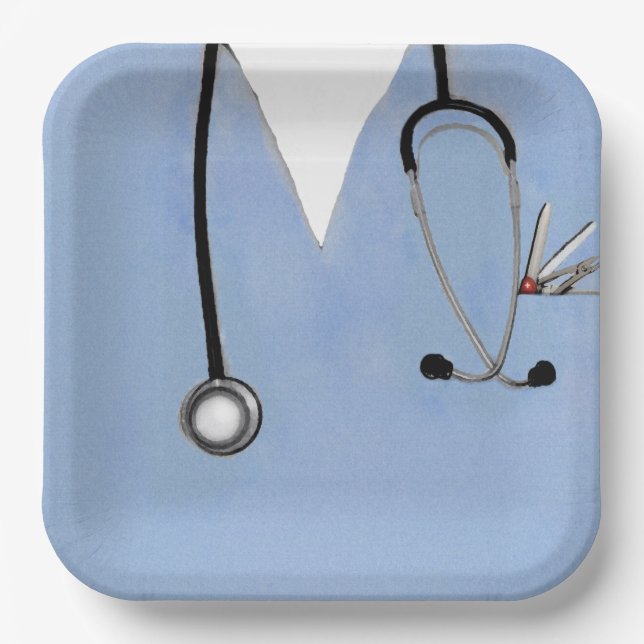 Assiettes En Carton Plaques papier Creative Nurse Party (Recto)