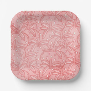 Assiettes En Carton Plaques papier de fête d'anniversaire de fraise