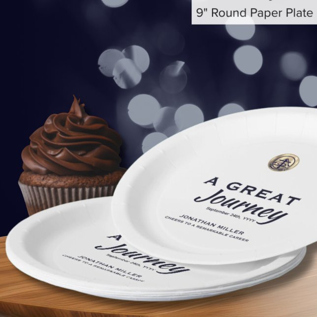 Assiettes En Carton Plaques papier de la partie retraite personnalisée (Créateur téléchargé)