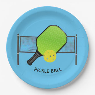 Assiettes En Carton Plaques papier design Pickleball Pickleball