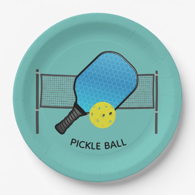 Assiettes En Carton Plaques papier design Pickleball Pickleball (Devant)