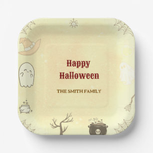 Assiettes En Carton Plaques papier d'Halloween Fantôme mignonne