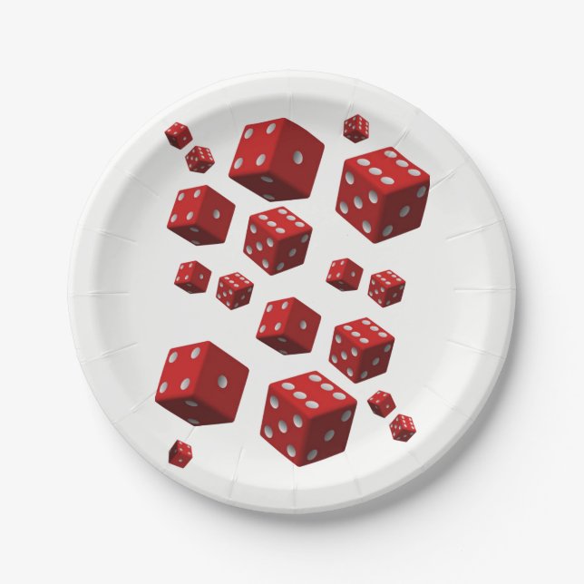 Assiettes En Carton Plaques papier Dice (Devant)
