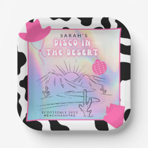 Assiettes En Carton Plaques papier "Disco in the Desert" Bach Party
