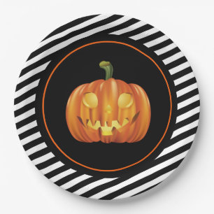 Assiettes En Carton Plaques papier Halloween Citrouille