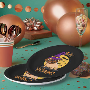 Assiettes En Carton Plaques papier Halloween Puggy