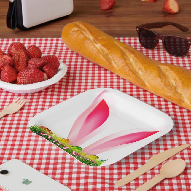 Assiettes En Carton Plaques papier Happy EASTER (Pique-nique)