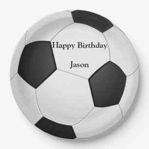 Assiettes En Carton Plaques papier "Joyeux anniversaire" de football