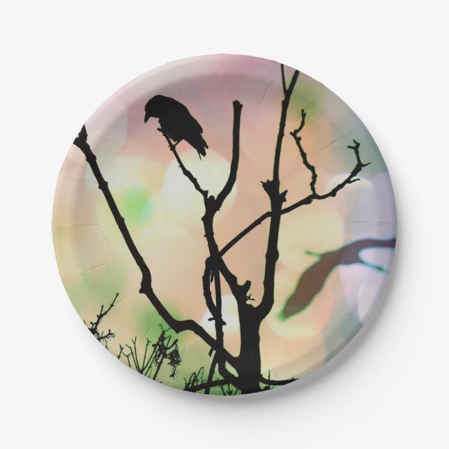Assiettes En Carton Plaques papier Lonely Crow (Devant)