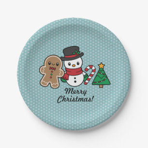 Assiettes En Carton Plaques papier mignonnes Pals de neige